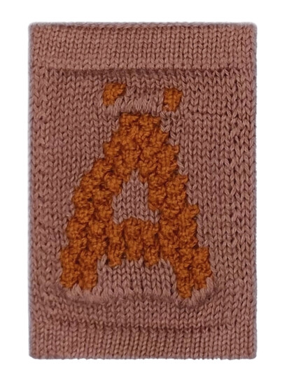 Smallstuff Strikket Bokstav Ä Rose Beige One Size 10cm