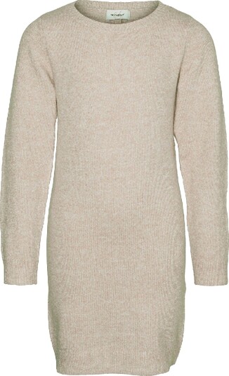 Vero Moda Girl Strikketkjole vmDoffy LS O neck Brun