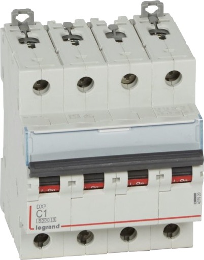 Legrand DX3 MCB automatsikring C1 4P 4M 6/10kA Legrand DX3 MCB automatsikring C1 4P 4M 6/10kA