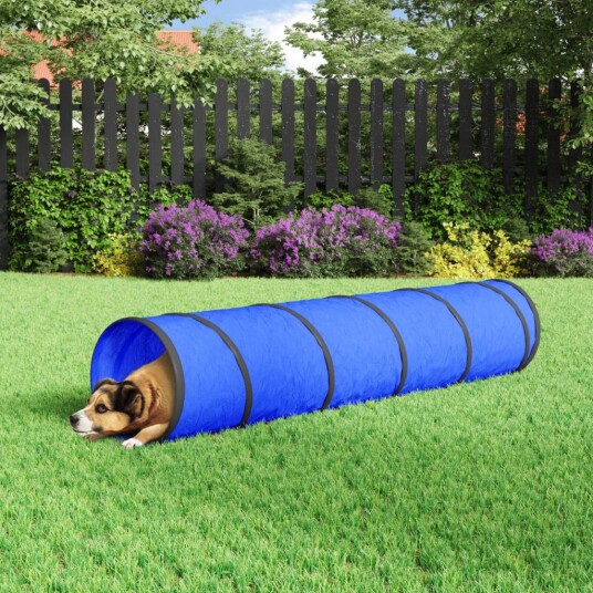Vidaxl Hundetunnel blå Ø 40x200 cm polyester