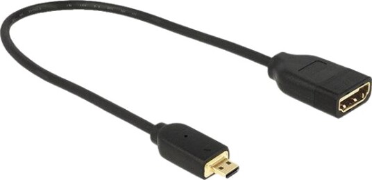 Delock HDMI-adapter 20 cm 4K Støtte med Gullkontakt