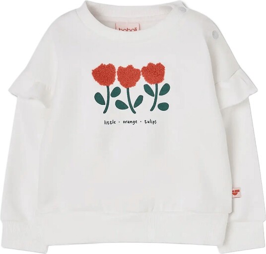 Boboli Fleece Sweatshirt For Girl Bci White 86