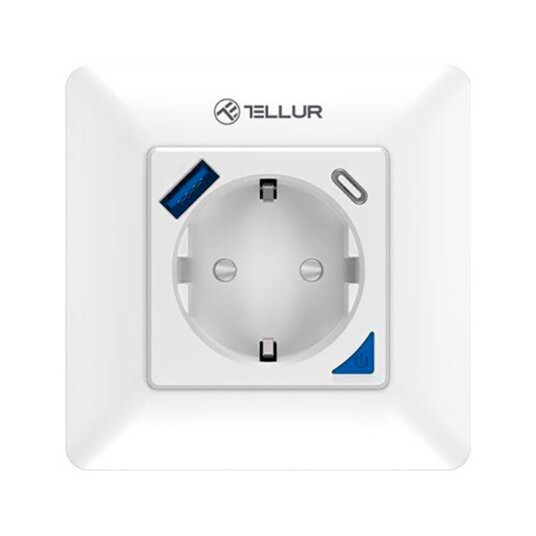 Tellur PD Smart WiFi stikkontakt z energimåler Tellur PD Smart WiFi stikkontakt z energimåler