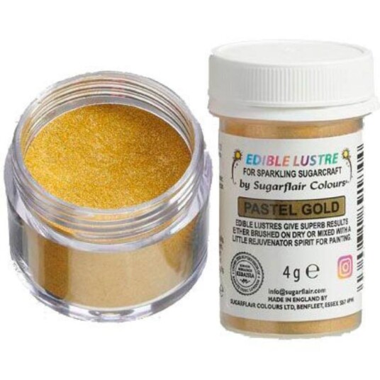 Sugarflair Spiselig Glitter Pastel Gold 4g 