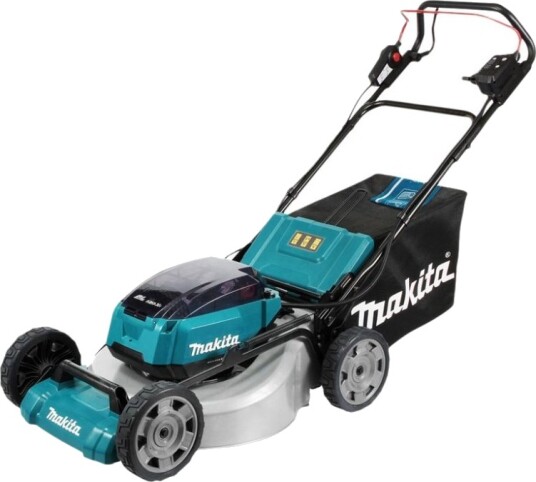 Makita Dlm532pt4 Gressklipper Trådløs 18 V 5 Ah 4 Batterier Inkludert Lader 2300 2800 Rpm 53 Cm 42.8 Kg