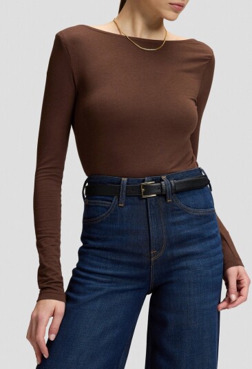 Lee Jeans Leather Belt   Black   80 x 00