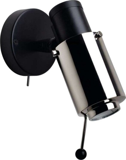 Biny LED spot med bryter & stang svart/nikkel – DCW   Metall