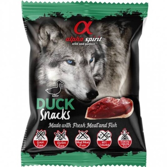 Alpha Spirit And Godbiter til Hund 50 g med 85% Ferskt Kjøtt Alpha Spirit And Godbiter til Hund 50 g med 85% Ferskt Kjøtt