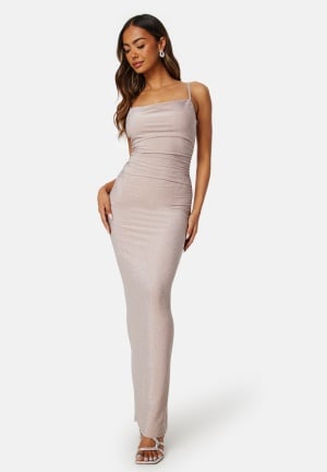 Madeleine Bitici X Bubbleroom Madeleine Sparkling Strap Dress Champagne XL Madeleine Bitici X Bubbleroom Madeleine Sparkling Strap Dress Champagne XL