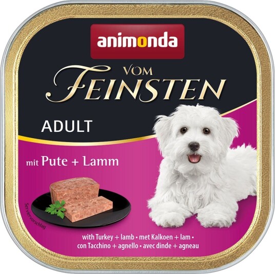 Animonda Vom Feinsten Våtfôr Adult Kornfri & Kalkun Lam 6 X 150 G