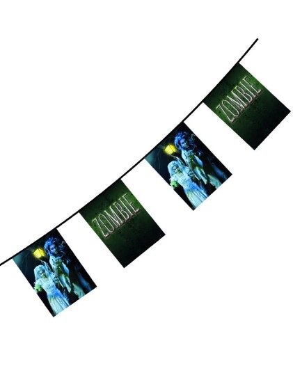 6 Meter Banner med Bilder Zombie Horror
