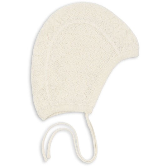 Konges Sløjd Fanga Antique White Venti Strikk Lue GOTS 12 18 mdr