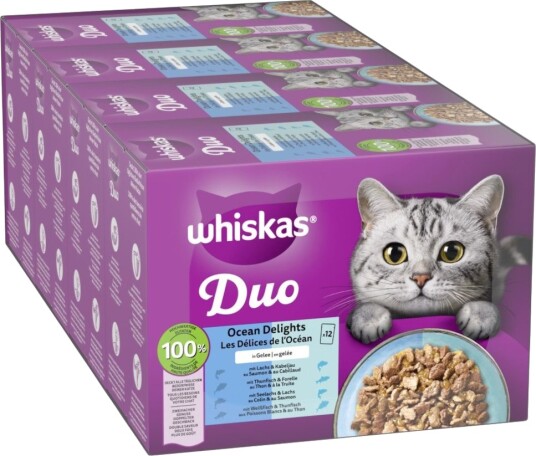 Whiskas Våtfôr Multipakke Duo Porsjonsposer Ocean Delights I Gelè 48 X 85 G Whiskas Våtfôr Multipakke Duo Porsjonsposer Ocean Delights I Gelè 48 X 85 G