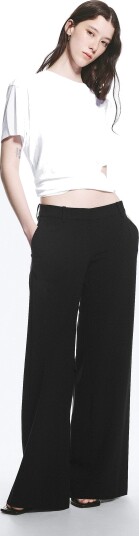 Weekday Low Flared Suit Trousers Black 42