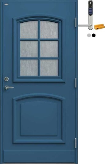 Ytterdør Diplomat Anita Cotswold Glass med Yale Doorman Classic Home