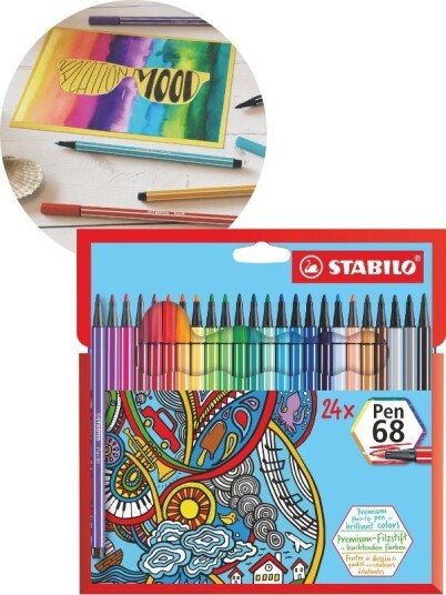 Stabilo Pen 68 tusjpenner 24 stk