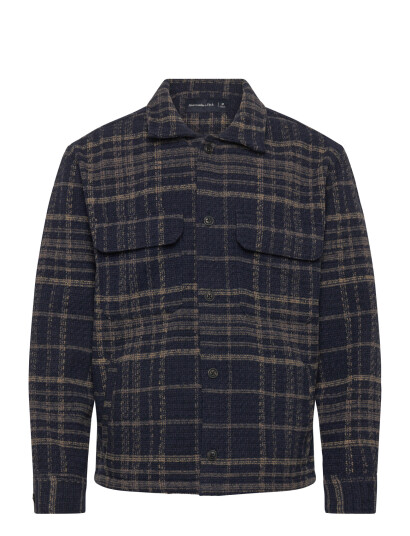 Abercrombie & Fitch Long Sleeve Boucle Overshirt   Multi/patterned   XS
