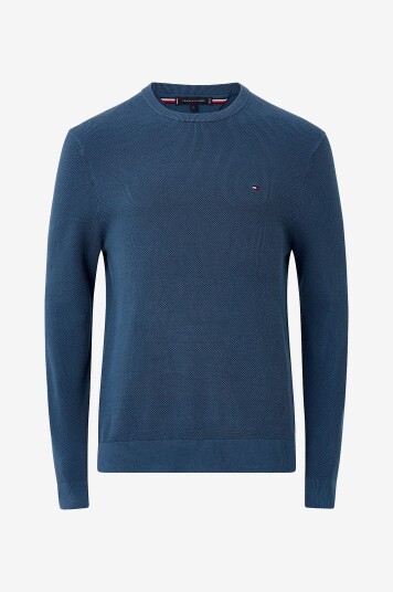 Tommy Hilfiger Genser Essential Structure Crew Neck Blå Tommy Hilfiger Genser Essential Structure Crew Neck Blå