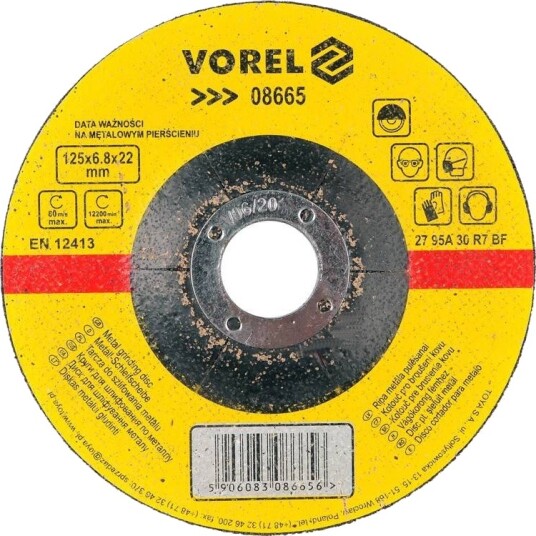 VOREL 08665 Slipeskive, vinkelsliper
