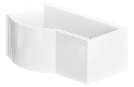 Nordhem Solvik Dusjbadekar 150x90 cm, Venstre, Hvit