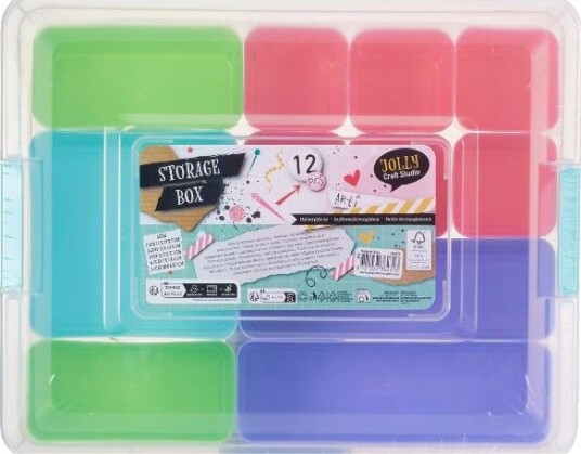 Jolly Craft Studio Oppbevaringsboks Med 12 Rom Jolly Craft Studio Oppbevaringsboks Med 12 Rom