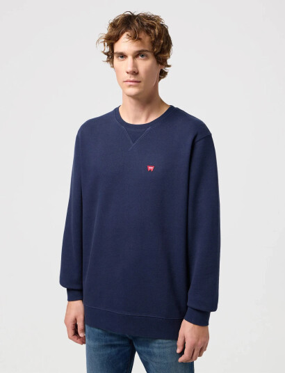 Wrangler Sign Off Crew - Navy - S Wrangler Sign Off Crew - Navy - S