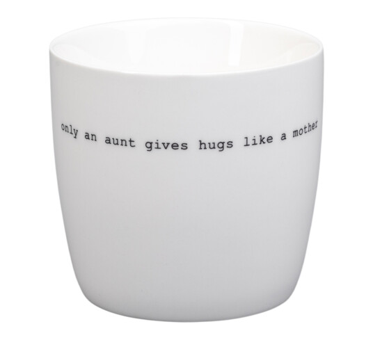Sögne Home Krus Only an aunt givs hugs like a mother 30 cl hvit