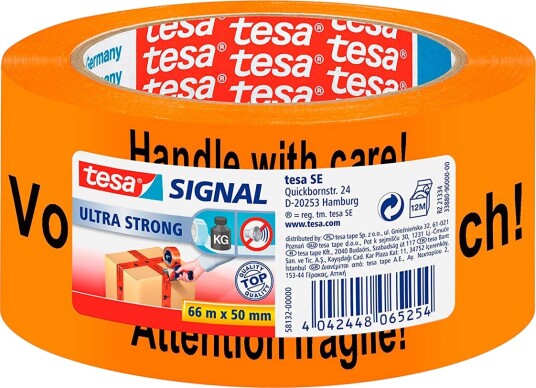 Tesa SIGNAL Varseltape 50mm 66 m Oransje