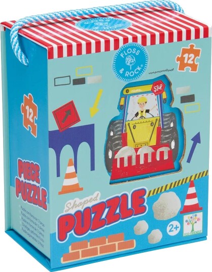 Floss & Rock Shaped Puzzle 12 Pcs. - Construction - YELLOW - 20X15X5