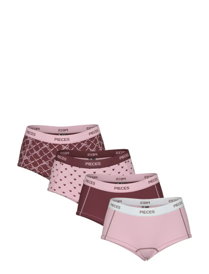 Pieces Pclogo Lady 4 Pack Bc - Pink - XS