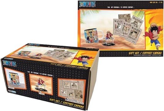 ABYstyle One Piece Luffy krus med akryl-figur og postkort samlepakke