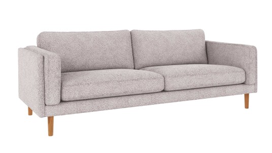 Rowico Home Braden 3 seters sofa Lys grå Anna 15 Eikben