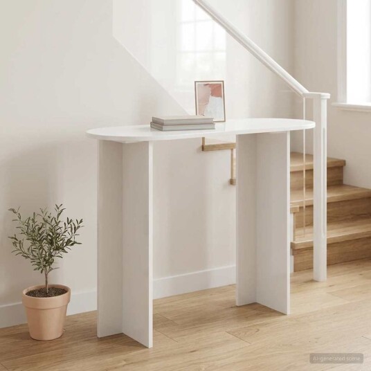 vidaXL Konsollbord Høgglans hvit 100 x 39,5 x 75 cm Konstruert tre