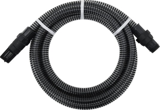 vidaXL Sugeslange med messingkoblinger svart 1,1" 7 m PVC