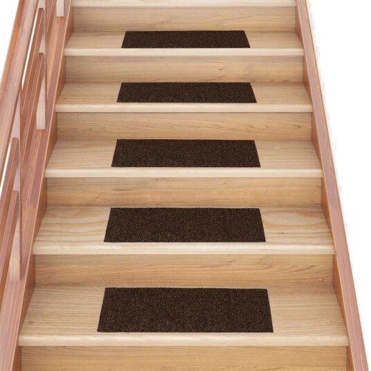 Trappematter selvklebende 15 stk 60x25 cm brune rektangulære
