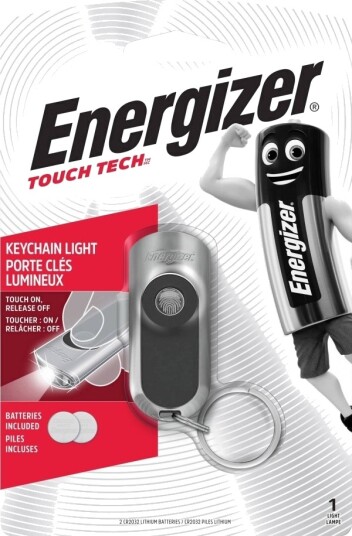 Energizer Lommelykt Energizer Lommelykt Nøkkelring Led + 2Szt. Batterier Cr2032, Sølv