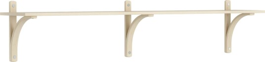 Levi Wall Shelf 180 cm Small Aluminium / Naturlack Ash