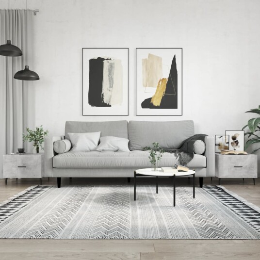 Salongbord 2 stk betonggrå 50x50x40 cm konstruert tre 8720845428983 Salongbord 2 stk betonggrå 50x50x40 cm konstruert tre 8720845428983