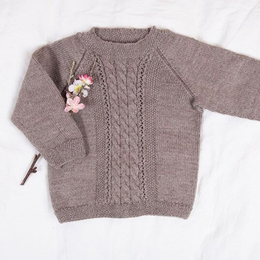 Bluum Strik Strikkegenser Flette - garnpakke i Bluum Pure Eco Baby Wool