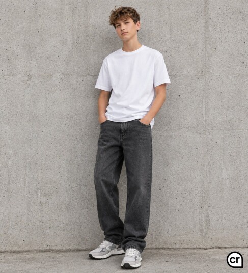 Hound Jeans HdLoui Baggy Dark Grey Denim 10 år 140 Jeans Grå