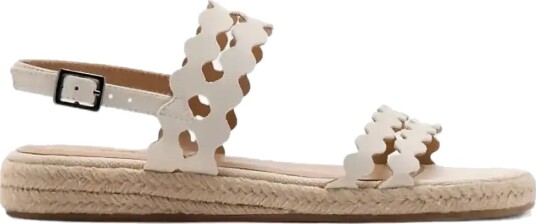 Mango Espadrille Strap Sandal Cream 31