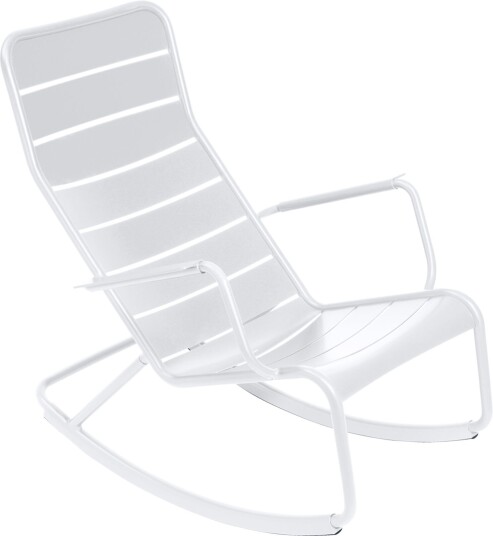 Fermob Luxembourg Rocking Chair Cotton White 01 Utendørs Lenestoler Frédéric Sofia Metall Fermob Luxembourg Rocking Chair Cotton White 01 Utendørs Lenestoler Frédéric Sofia Metall