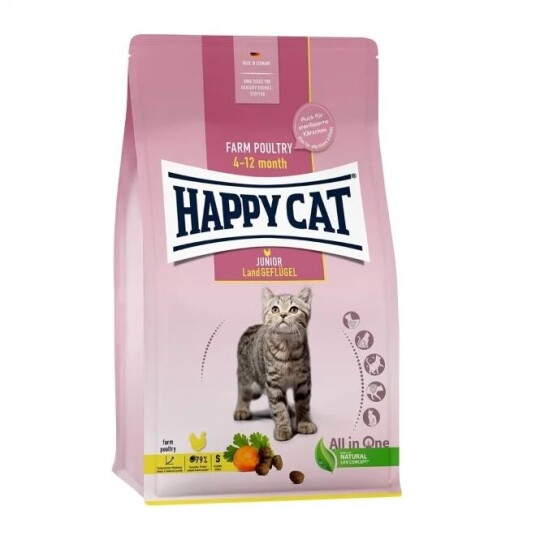 Happy Cat Junior Tørrfôr til Kattunge 1,3 kg med Fjærkre Happy Cat Junior Tørrfôr til Kattunge 1,3 kg med Fjærkre