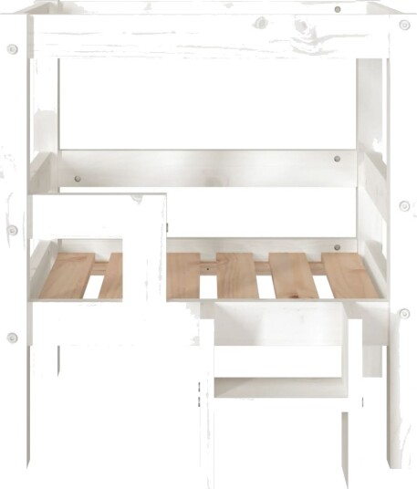 Vidaxl Hundeseng Hvit 55.5X53.5X60 cm Heltre Furu