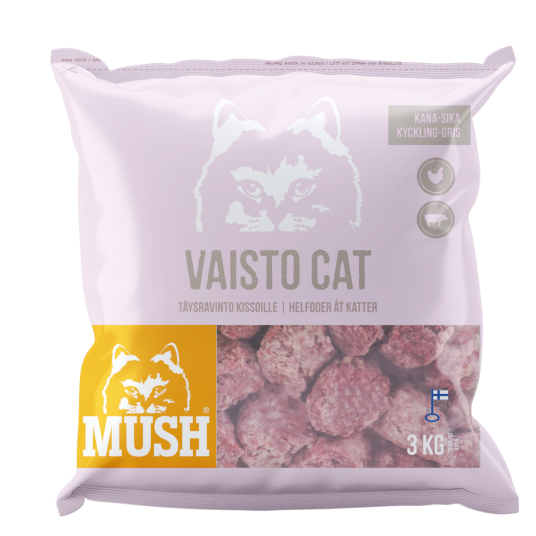 Mush Cat Rosa Kylling Gris 3Kg