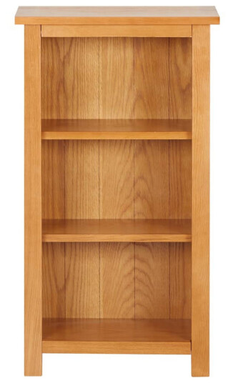 Smal bokhylle 45x22,5x82 cm heltre eik & MDF