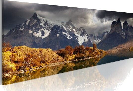 Bilde Mountain Landscape Before A Storm 120x40 Artgeist sp. z o. o.