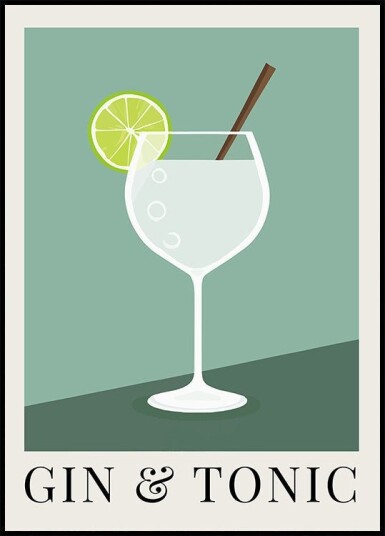 Gin & Tonic Poster Plakat / 40x50cm