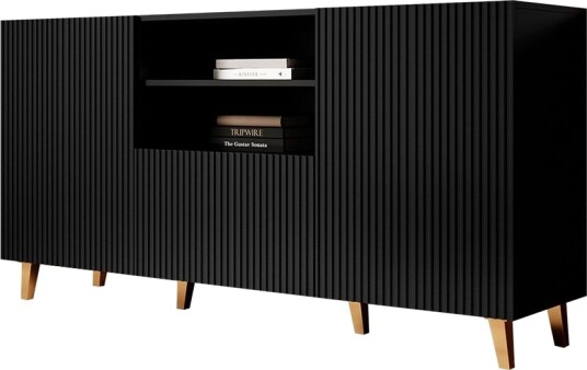 Pafos Tv-benk 40x82x150 cm - Svart Pafos Tv-benk 40x82x150 cm - Svart