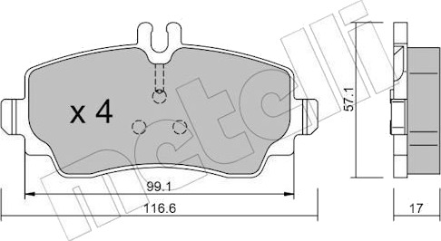 METELLI 22 0310 0 Bremseklosser